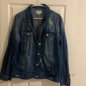 Nordstrom Distressed oversized jean jacket